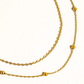 Pennie 18K Gold Non-Tarnish Layered Chain Anklets