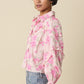 Marely Floral Ruffle Trim Blouse