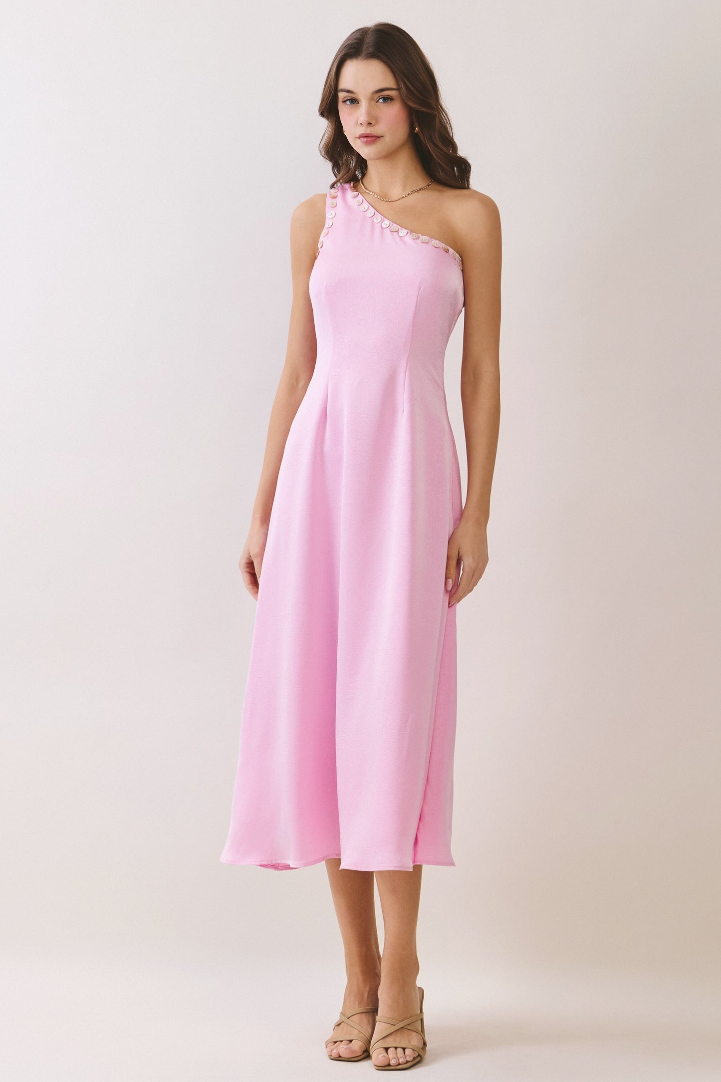 Tabitha Pink One Shoulder Dress