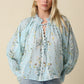 Lyla Floral Tie-neck Blouse