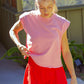 V Crossover Flared Short Red