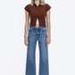 Vervet High Rise Distressed Hem Ankle Slim Wide Jeans