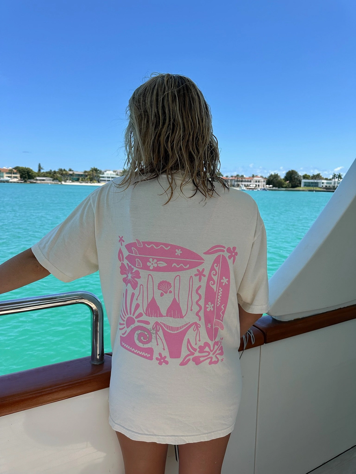 Ivory Pink Swim and Surf Tee
