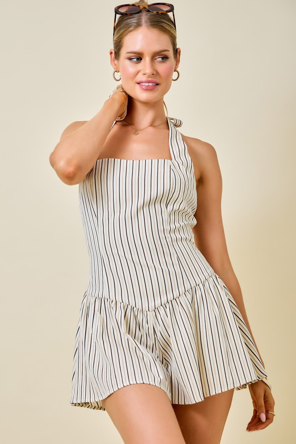 Dakota Brown Multi Romper