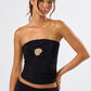 Bri Black Seashell Top