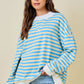 Darla Blue Striped Mockneck