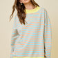 Delilah Striped Mockneck Orange