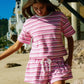 Brenda Striped Crop Top Pink