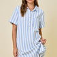 Daisy Blue Striped Shirt Dress
