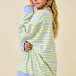 Delilah Striped Mockneck Blue