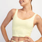 V Neck Yoga Top Lemon Cream