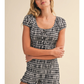 Kennedy Black Gingham Romper