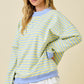 Delilah Striped Mockneck Blue