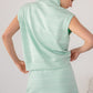 Modal Scuba Stripe V Neck Top Mint