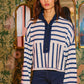 Brandon Navy Striped Top