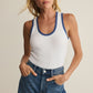 Sirena Colorblocked Rib Tank White