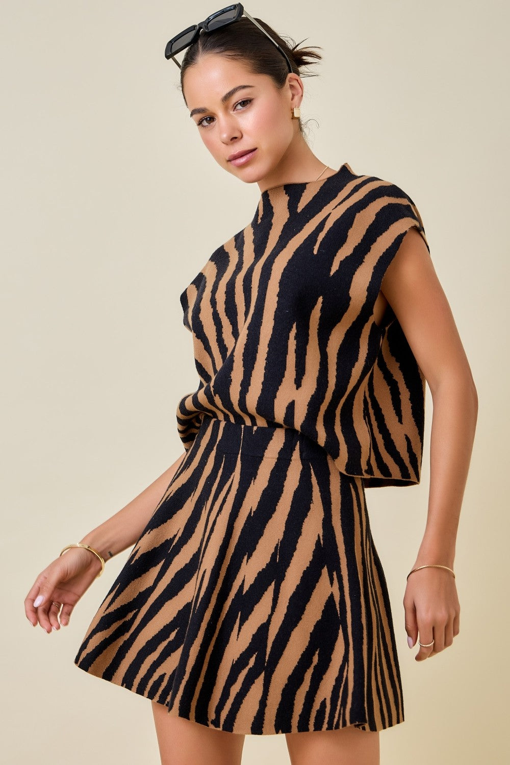 Dana Tiger Knit Set