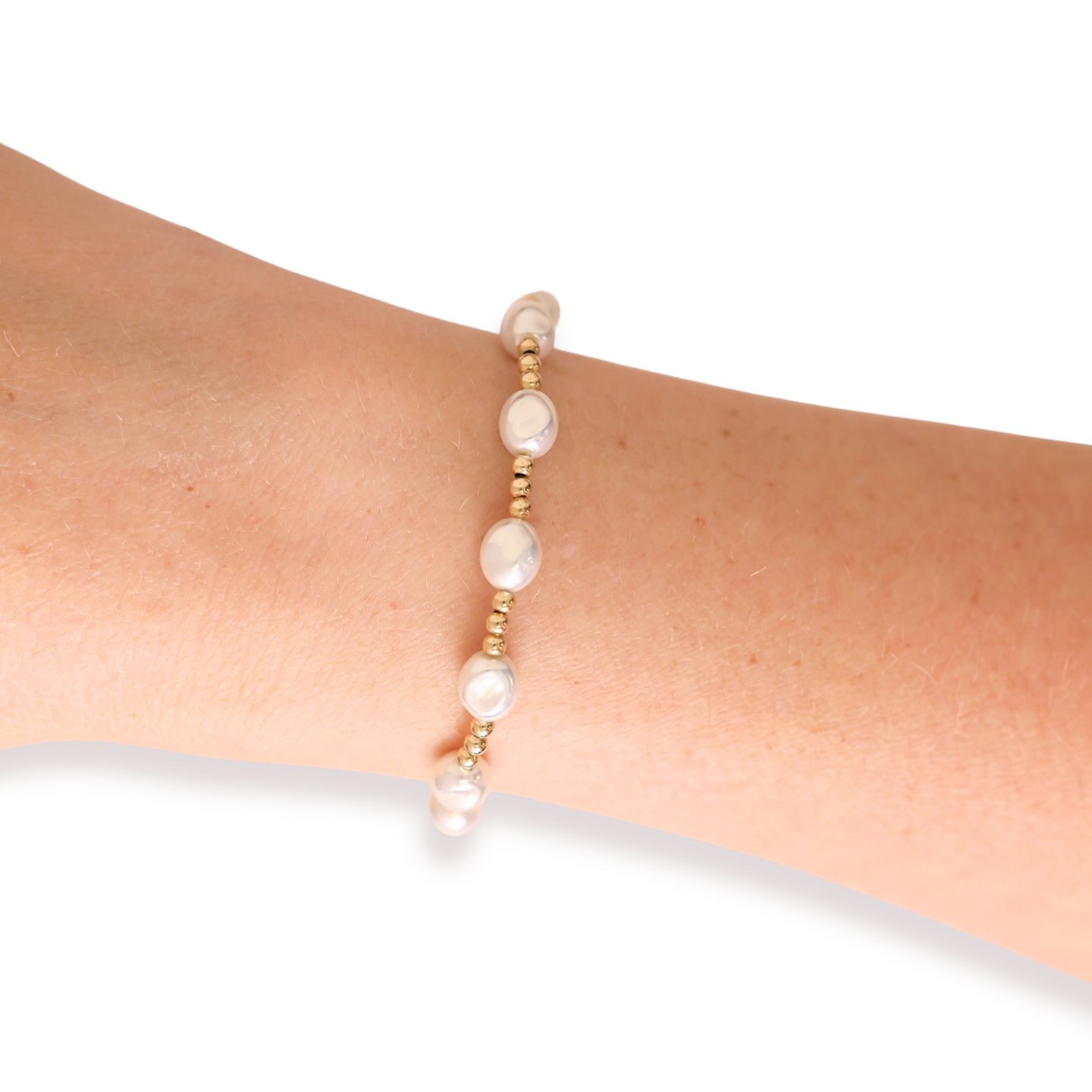 Bri Pearl Bracelet in Gold Standard 6.75 Inch