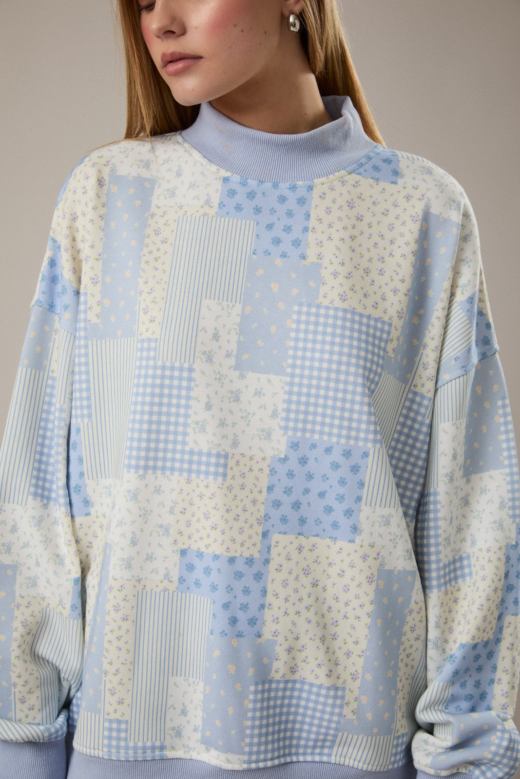 Lillian Blue Patch Sweatshirt