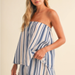 Kaia Striped Strapless Set