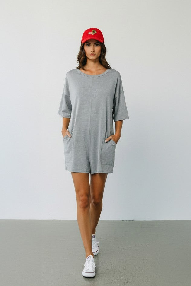 Becky Slate Oversized Romper