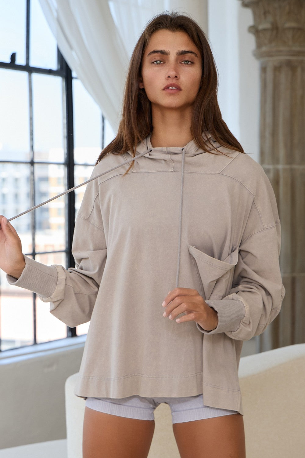 Brooke Taupe Hoodie