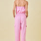 Bella Pink Cargo Jumpsuit