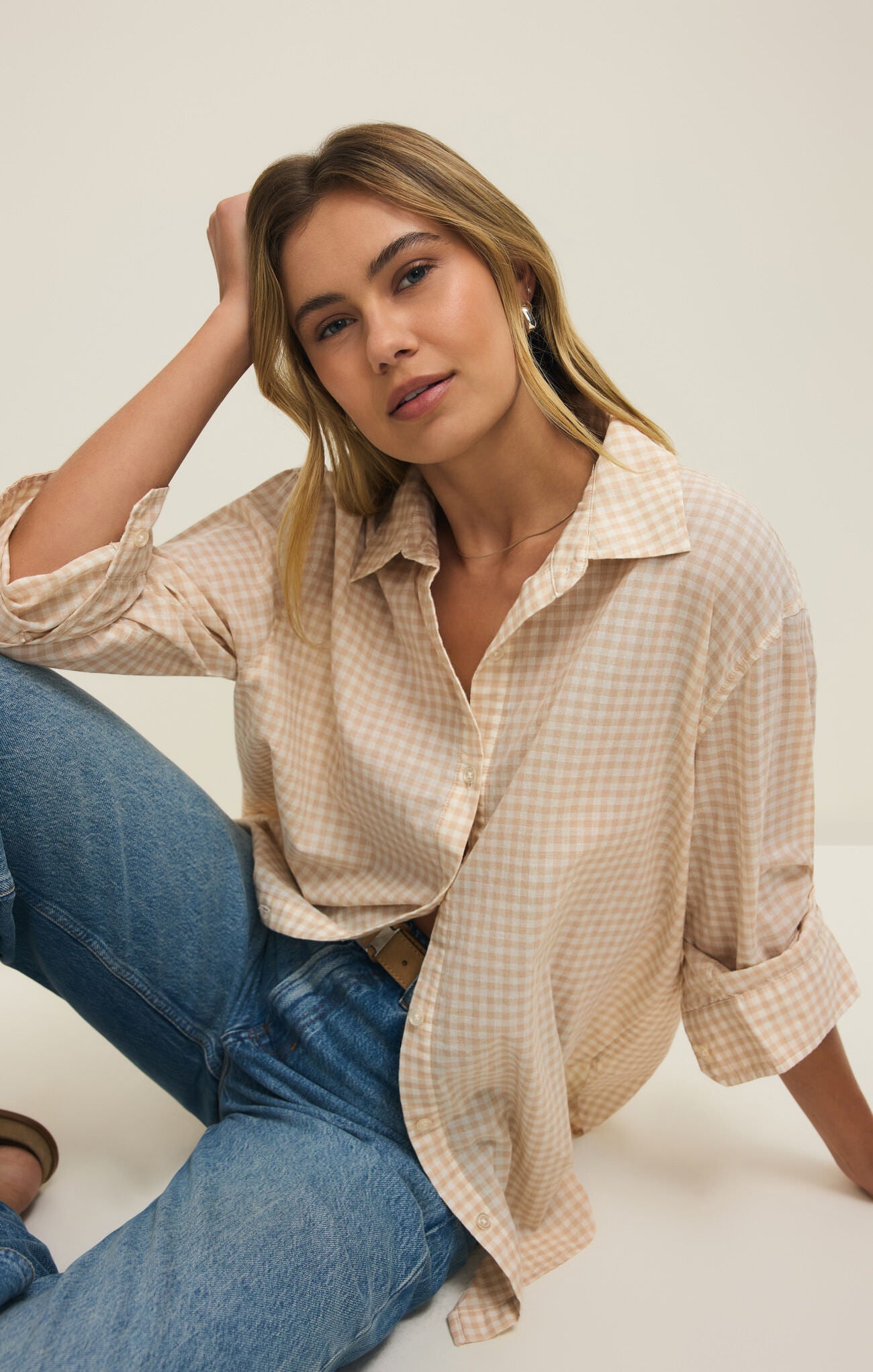 Z SUPPLY SEAPORT BUTTON UP TOP