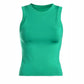 High neck banded tank