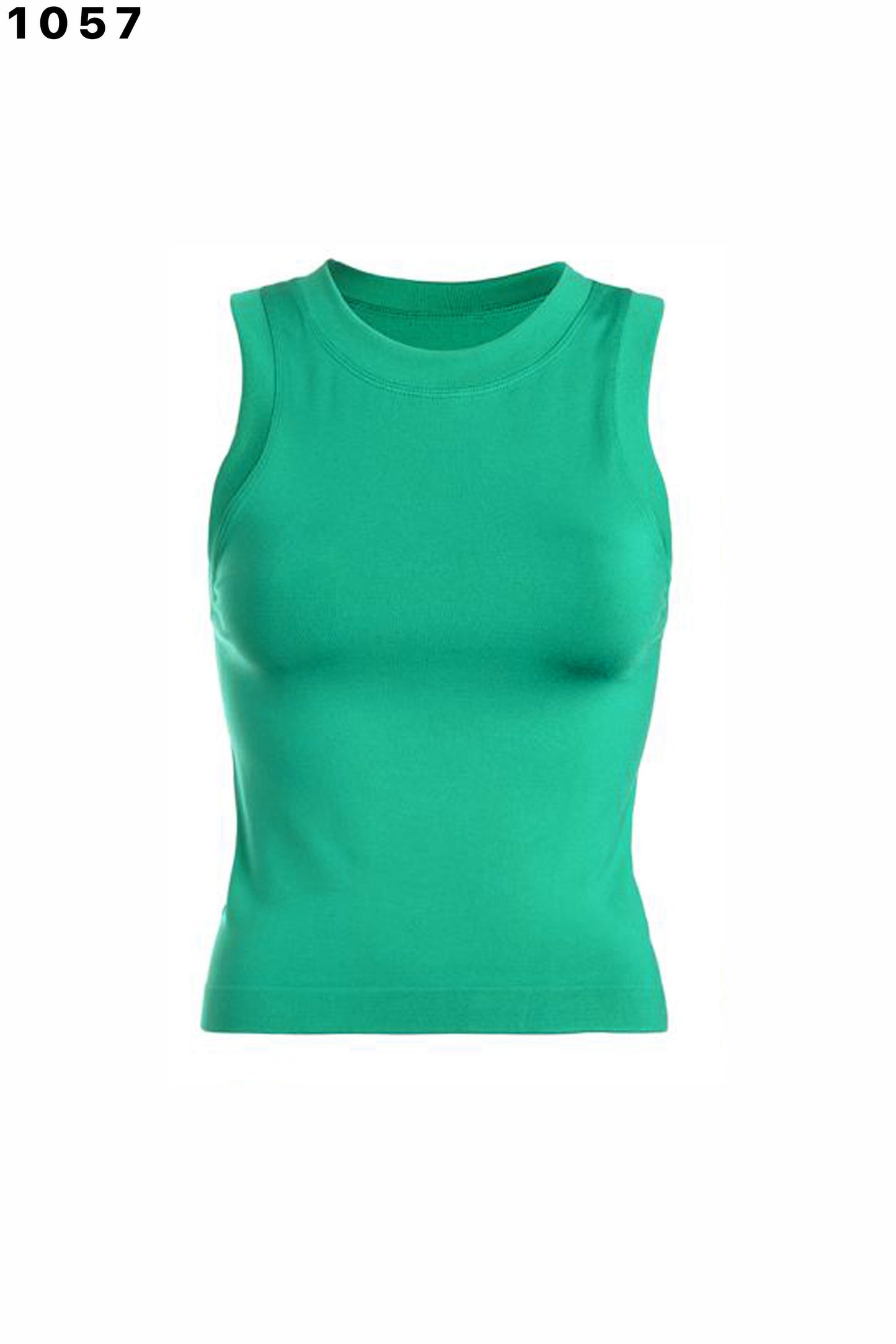 High neck banded tank