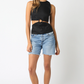 Ala Sleeveless Cutout Linen Top