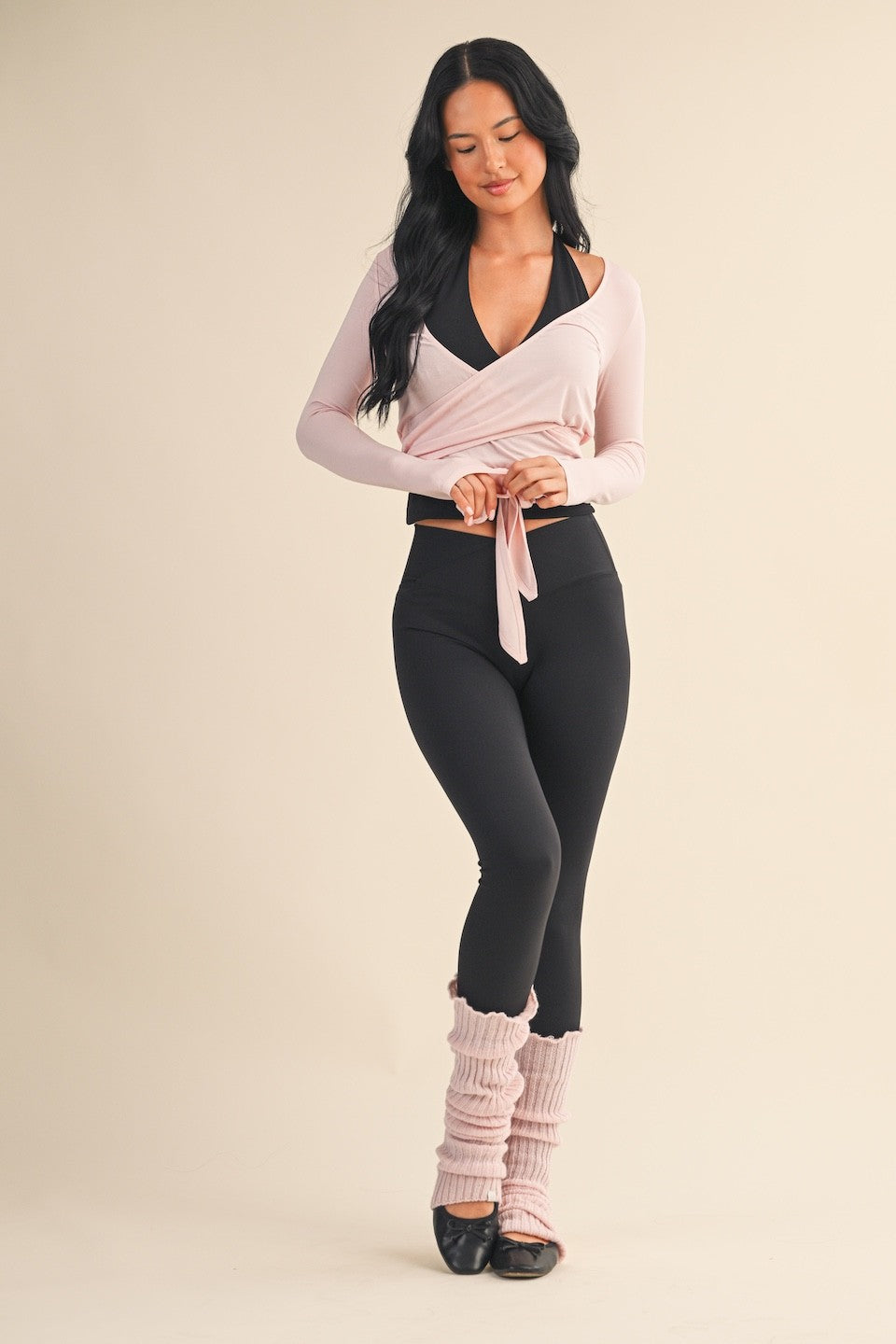 Kiara Pink Wrap Top