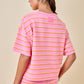 Dylan Striped Set Top Pink