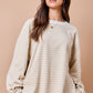 Daphne Tan Striped Top