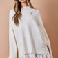 Dua Ivory Fringe Sweater