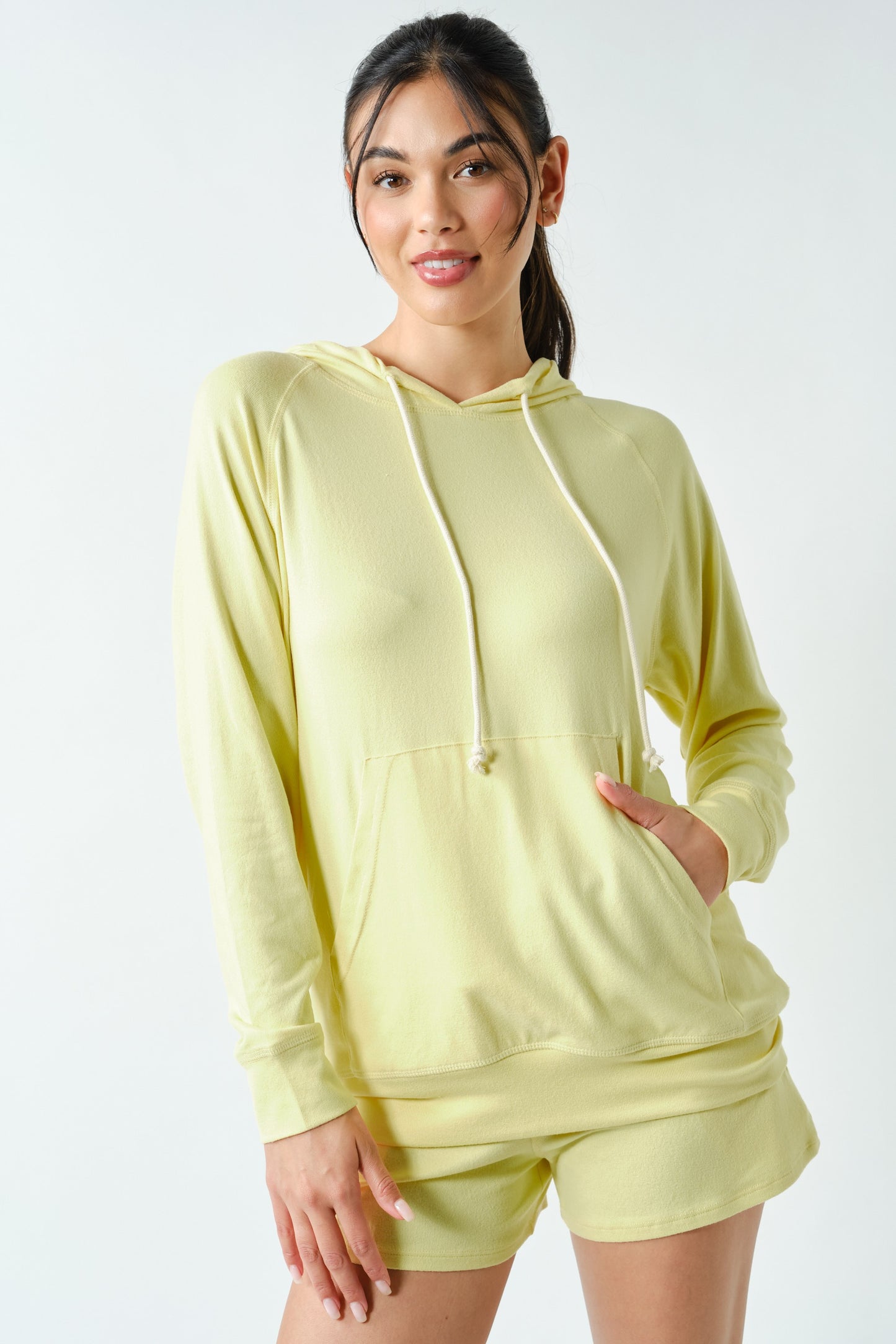 Brushed Lounge Hoodie Yellow