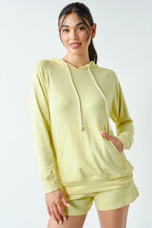 Brushed Lounge Hoodie Yellow
