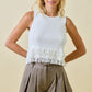 Deb Fringe Top Ivory