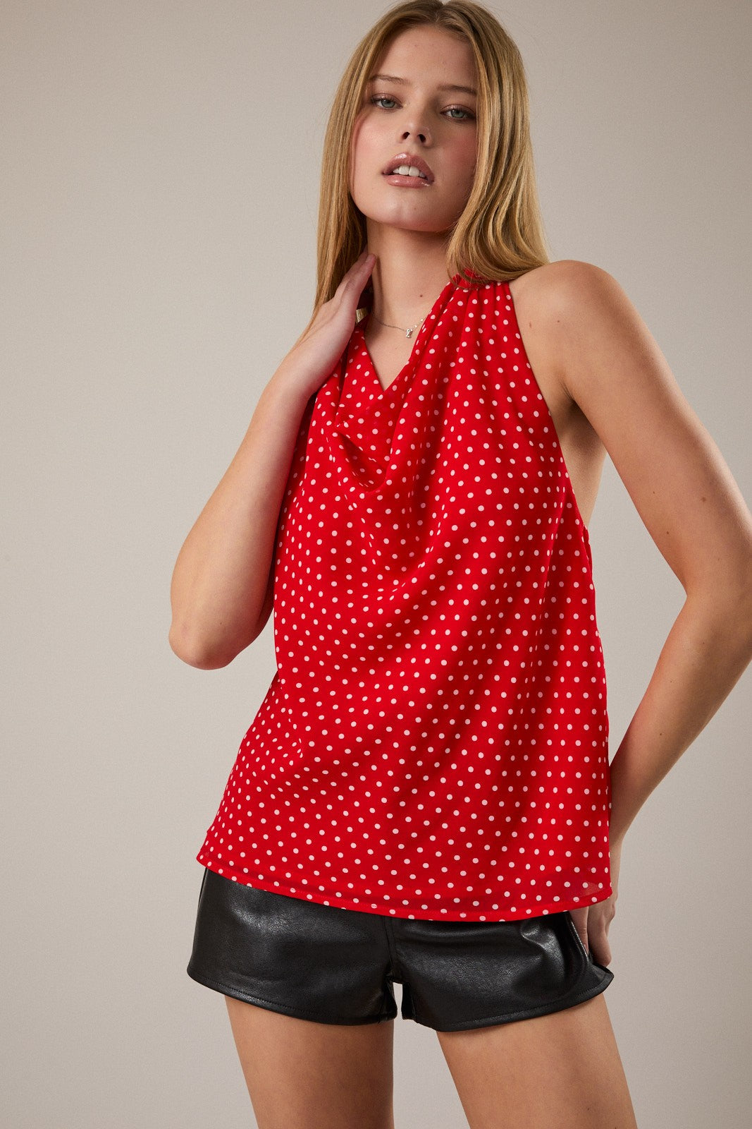 Lacie Red Halter NeckTop