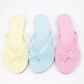 Thin Strap Bow Detail Thong Flat Sandals Pink
