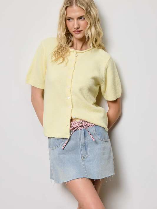 Mimi Cardigan Top Butter