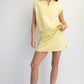Modal Scuba Stripe V Neck Top Lemon