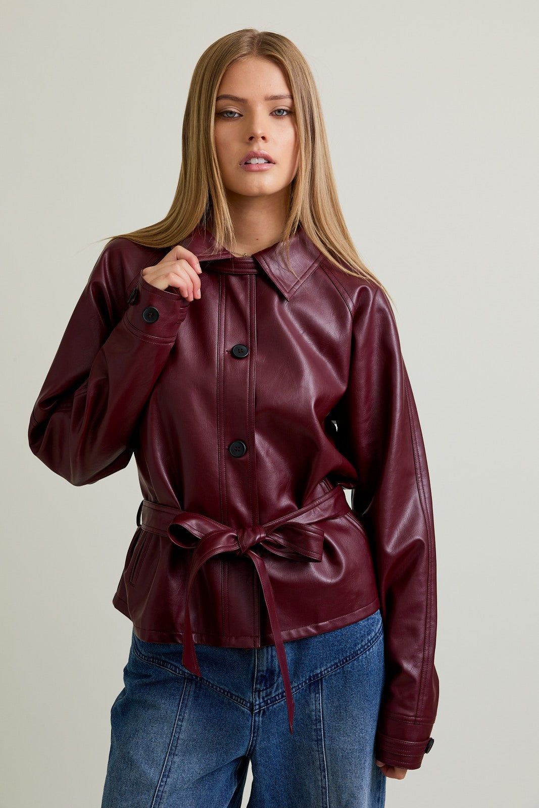 Luna Burgundy Coat