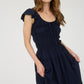 Bella Navy Midi Dress