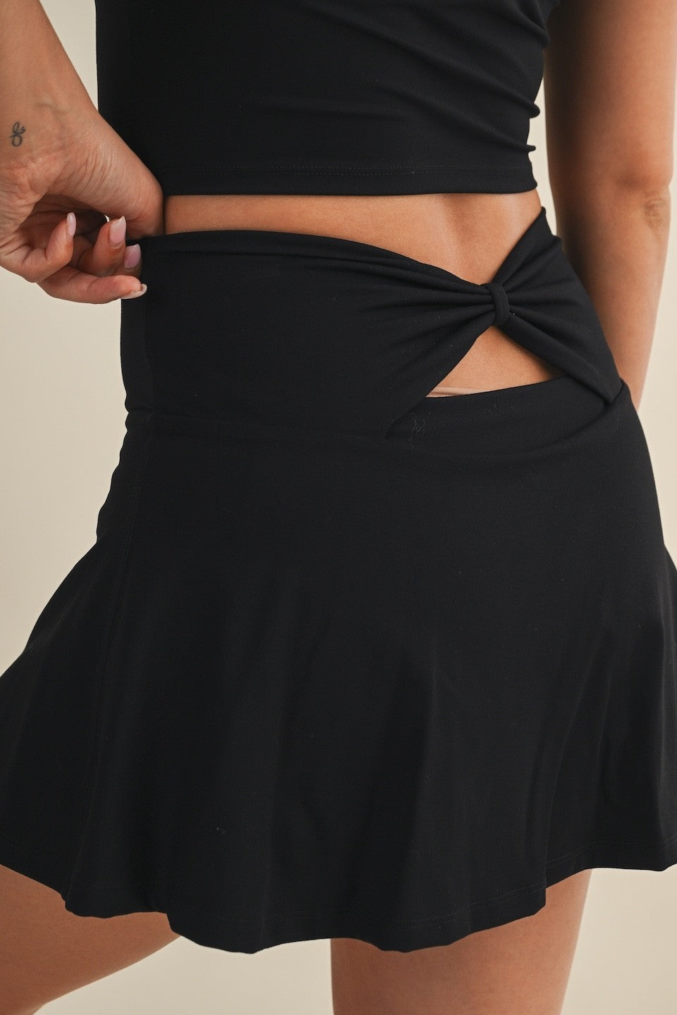 Katelyn Black Bow Skirt