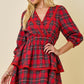 Deka Plaid Tiered Dress