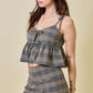 Dina Plaid Top