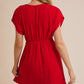Gia Red V Neck Dress