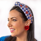 Red Tinsel Party Pom Stud