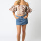 Kiley Leopard Bubble Top